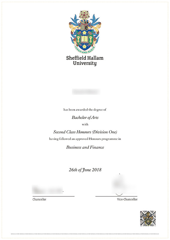 2018 Bachelor of Science from Sheffield Hallam