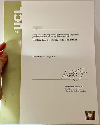 Where can I purchase the UCL degree certificate?