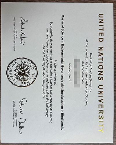 How to purchase a United Nations University certificate